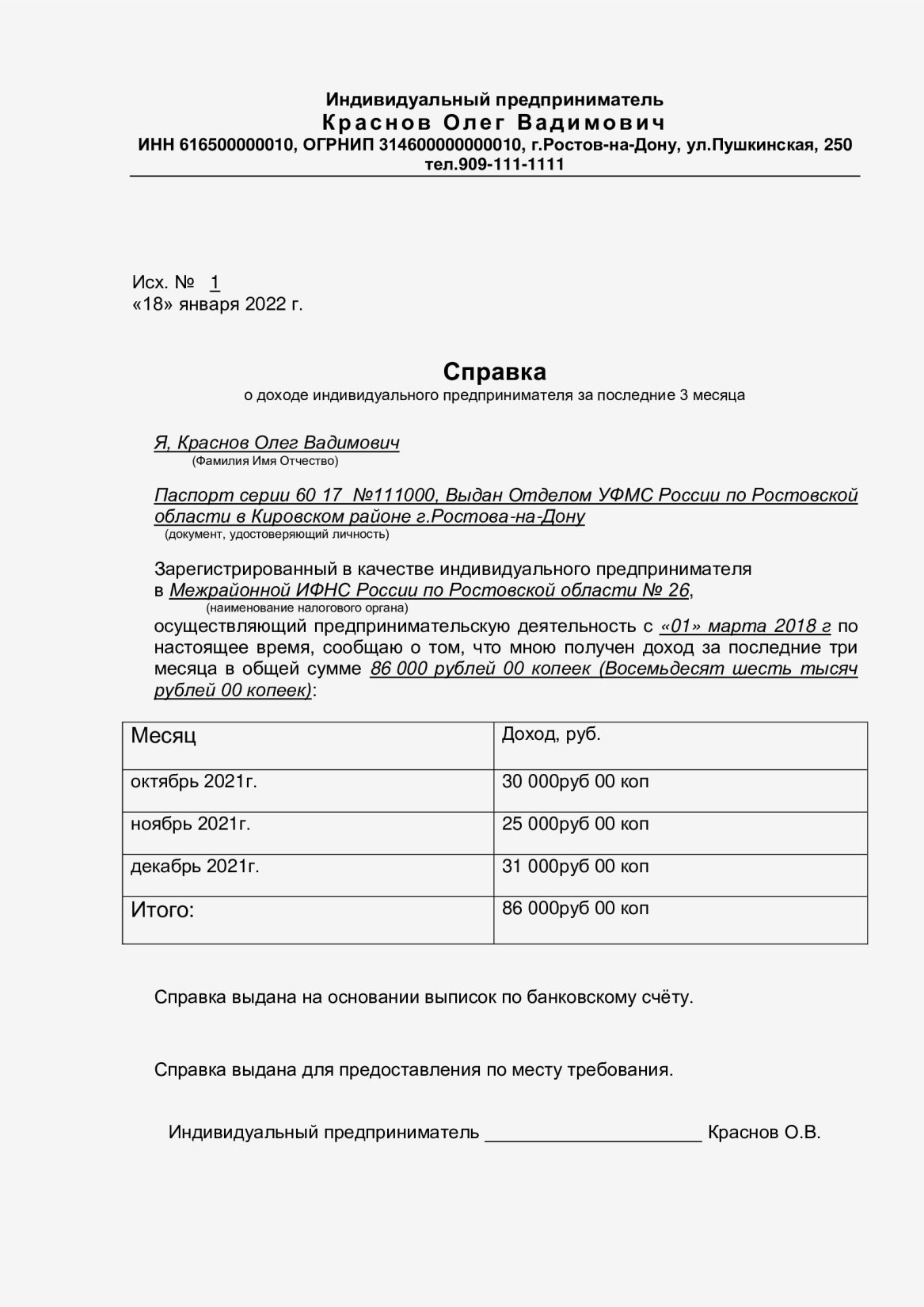 Смена паспорта ИП сообщение в иФНС