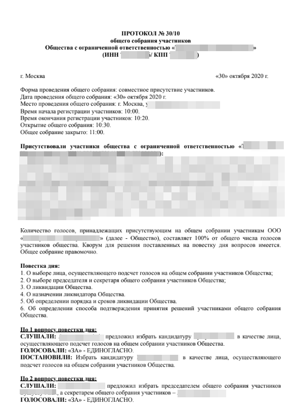 Ликвидация ООО без долгов пошаговая инструкция